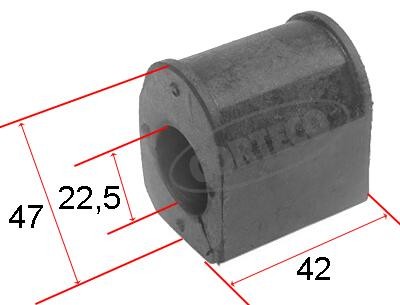 Fits CORTECO 21652447 RUBBER STAFF. RENAULT CLIO II/KANGO WITH 24MM I ⭐UK Stock⭐