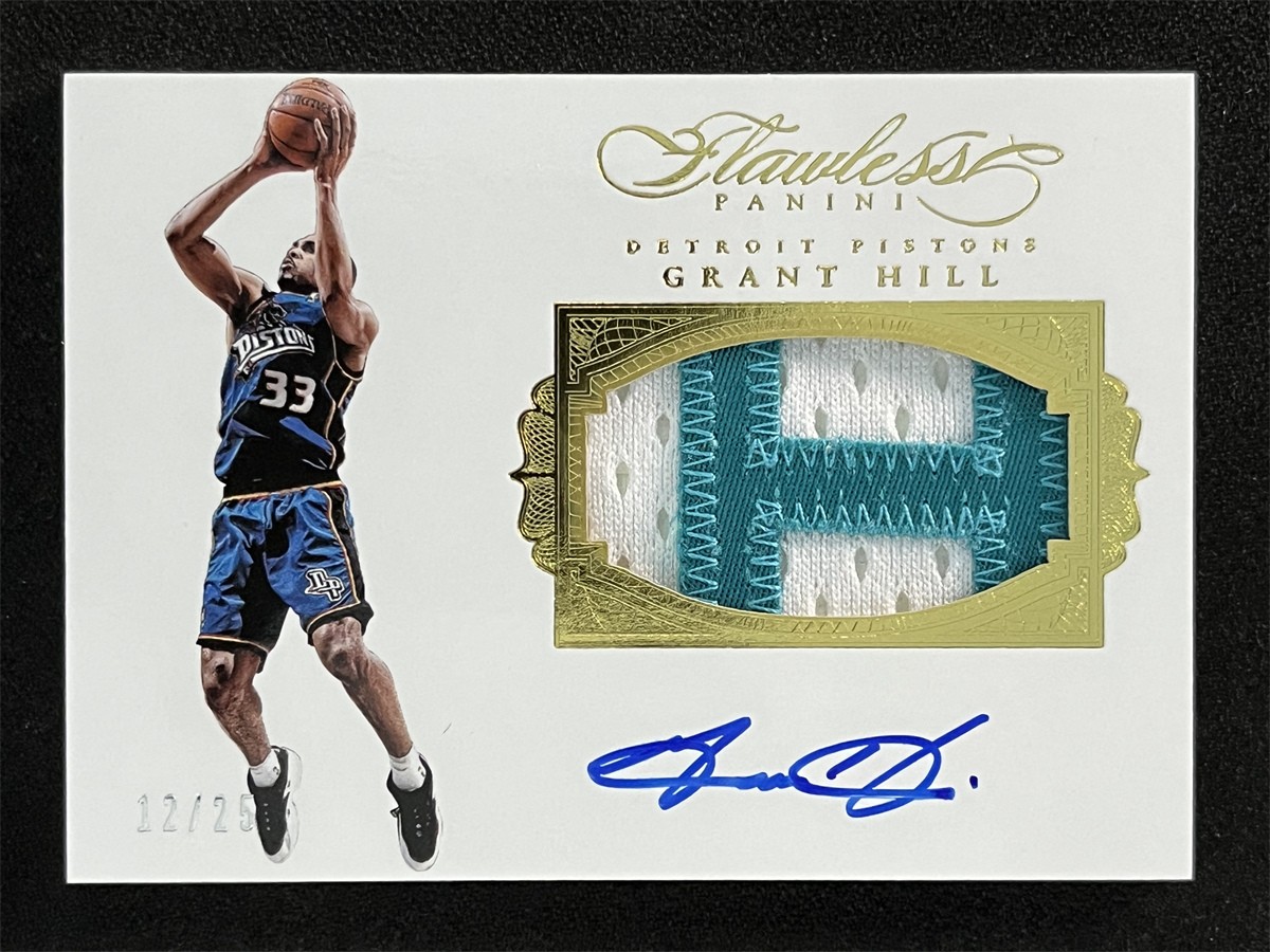 2015-16 Panini Flawless Basketball Grant Hill #PA-HL Gold Patch Auto Pistons /25