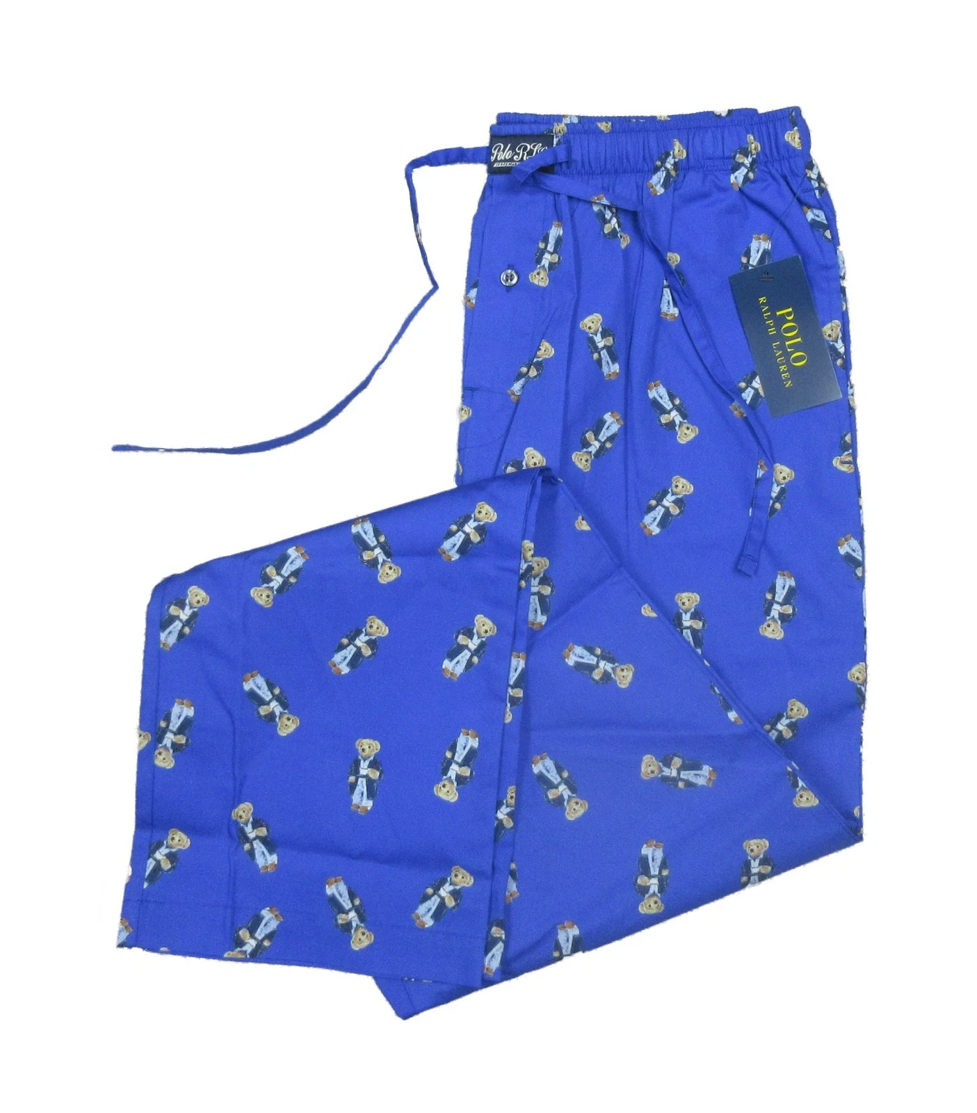 Polo Ralph Lauren Men's Royal Blue Cocoa Polo Bear Sleep Lounge Pants (XL)