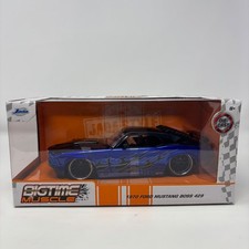 1970 Ford Mustang Boss 429 Jada Bigtime Muscle Blue Black Flames Diecast 124 1970 Ford Mustang Boss 429 Jada Bigtime Muscle Blue Black Flames Diecast 124
