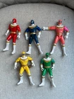 LOT OF 5 VINTAGE 1996 POWER RANGERS ZEO ACTION FIGURES RED BLUE GREEN YELLOW