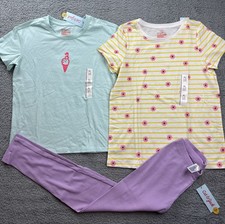 Cat  Jack Girls Youth XL 14 Short Sleeve T-Shirt  Leggings Lot of 3