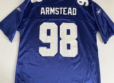 Vintage JESSIE ARMSTEAD Blue REEBOK NFL Giants 98 Jersey Large Mens