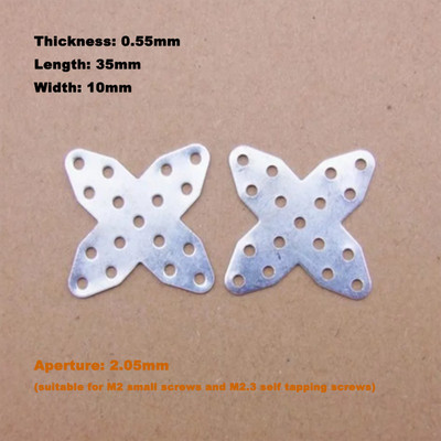 X-Shaped Perforated Iron Sheet 35352B DIY Science Robot Chassis Fixing Parts