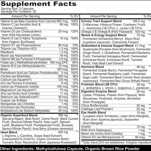 MoxyVites Methylated Multivitamin for Women with 44 Whole Foods