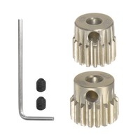 2Stk 48P GehäRtete Ritzel Motor Getriebe Set 16T 17T 3.175Mm Rc 48 Abstand 7075