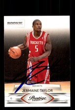 Signed Basketball Card Auto Jermaine Taylor 2009-10 Panini Prestige #232 Rockets