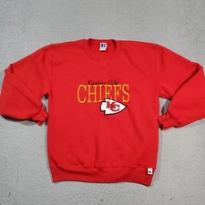 Vintage Kansas City Chiefs Sweatshirt Mens Medium Red Pullover Crew Neck USA 80s