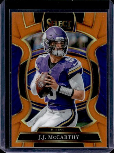 2025 Panini Select JJ McCarthy Concourse Orange Prizm #/49 Vikings