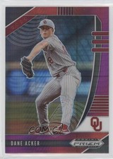 2020 Panini Prizm Draft Picks Red & Purple Hyper Prizm Dane Acker #PDP127 0q3