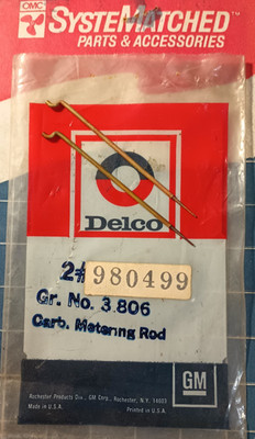 OMC BRP 0980499 980499 METERING ROD DELCO 7031843 GR. NO 3.806 (2Pk)