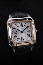 Cartier Santos Dumont Small Steel & 18ct Rose Gold 27mm Watch 2025 RRP £5800 5
