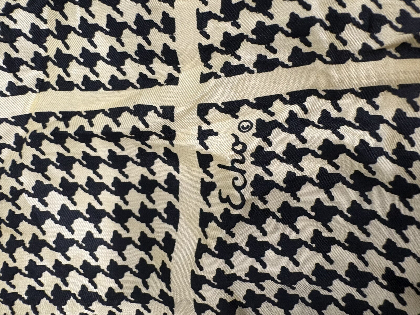 Echo Scarf Yellow Black Checker Pattern  Japan Ge… - image 8