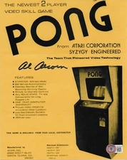 Allan Al Alcorn Signed 8x10 Photo Autographed BAS Atari 2600 Pong 76