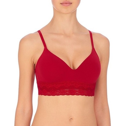 NWT New Natori Bliss Perfection Wireless Contour Bra in Strawberry Red Size 32D