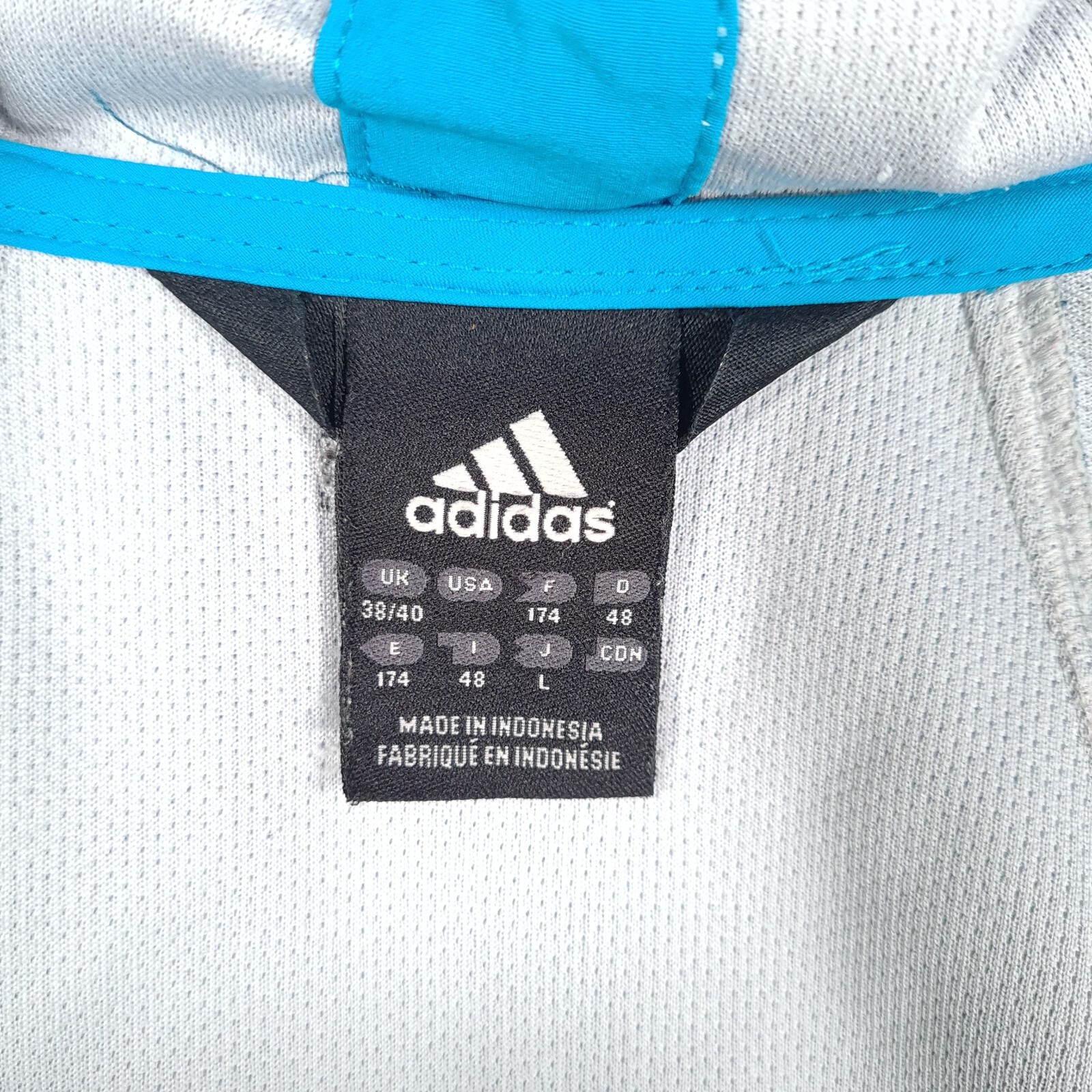 Adidas Jacket Mens 38 Blue Orange Formotion Spell Out Logo 3 Stripes Casual thumbnail 6