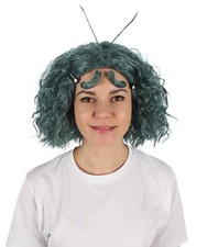 HPO Adult Women's Animated Movie Character Emotion Blue Short Wig, HW-7537