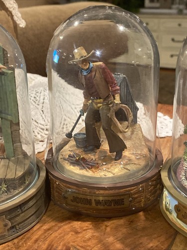 4 Franklin Mint John Wayne Hand Painted Dome Limited Edition Country Western - Picture 3 of 11