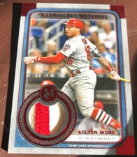 2019 TOPPS MUSEUM COLLECTION KOLTON WONG MEANINGFUL MATERIAL 6/10 CARDINALS NICE