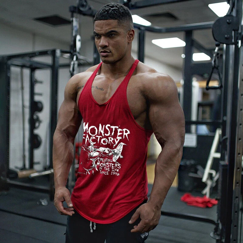 Gym Tank Top Men Sleeveless Bodybuilding Undershirt Fitness Stringer Cotton Vest