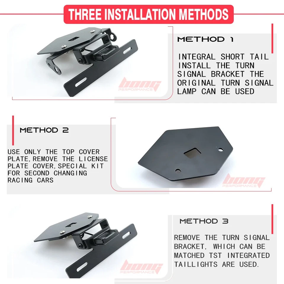 License Plate Holder Motorcycle Tail Tidy For BMW S1000RR S1000R M1000RR 19-23 - Image 3 of 4