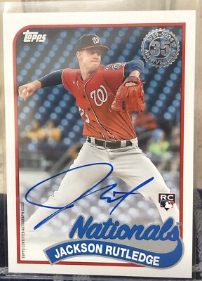 Jackson Rutledge Topps 2024 Topps Update Jackson Rutledge Rookie Auto 1989 #89BA-RUTL | eBay