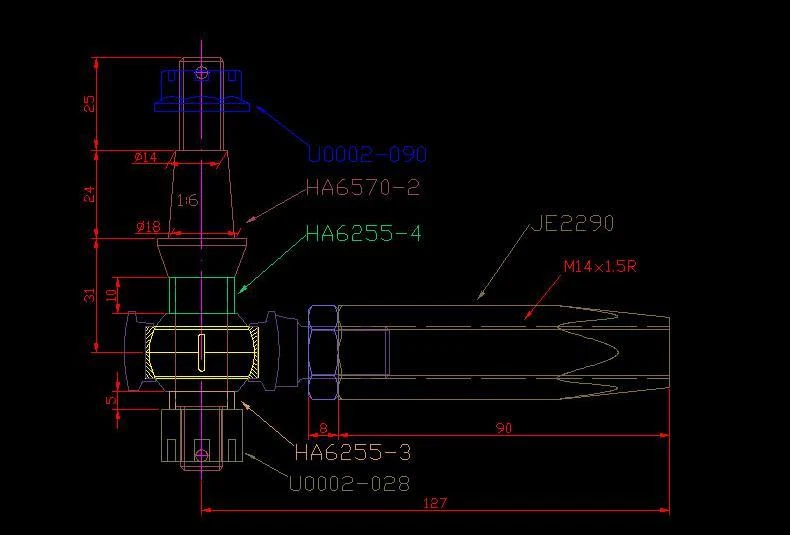 Extremidades de haste de amarração ajustáveis Megan Racing compatíveis com Nissan 300ZX Z32 90-96 MRS-NS-0260 - Imagem 2 de 2
