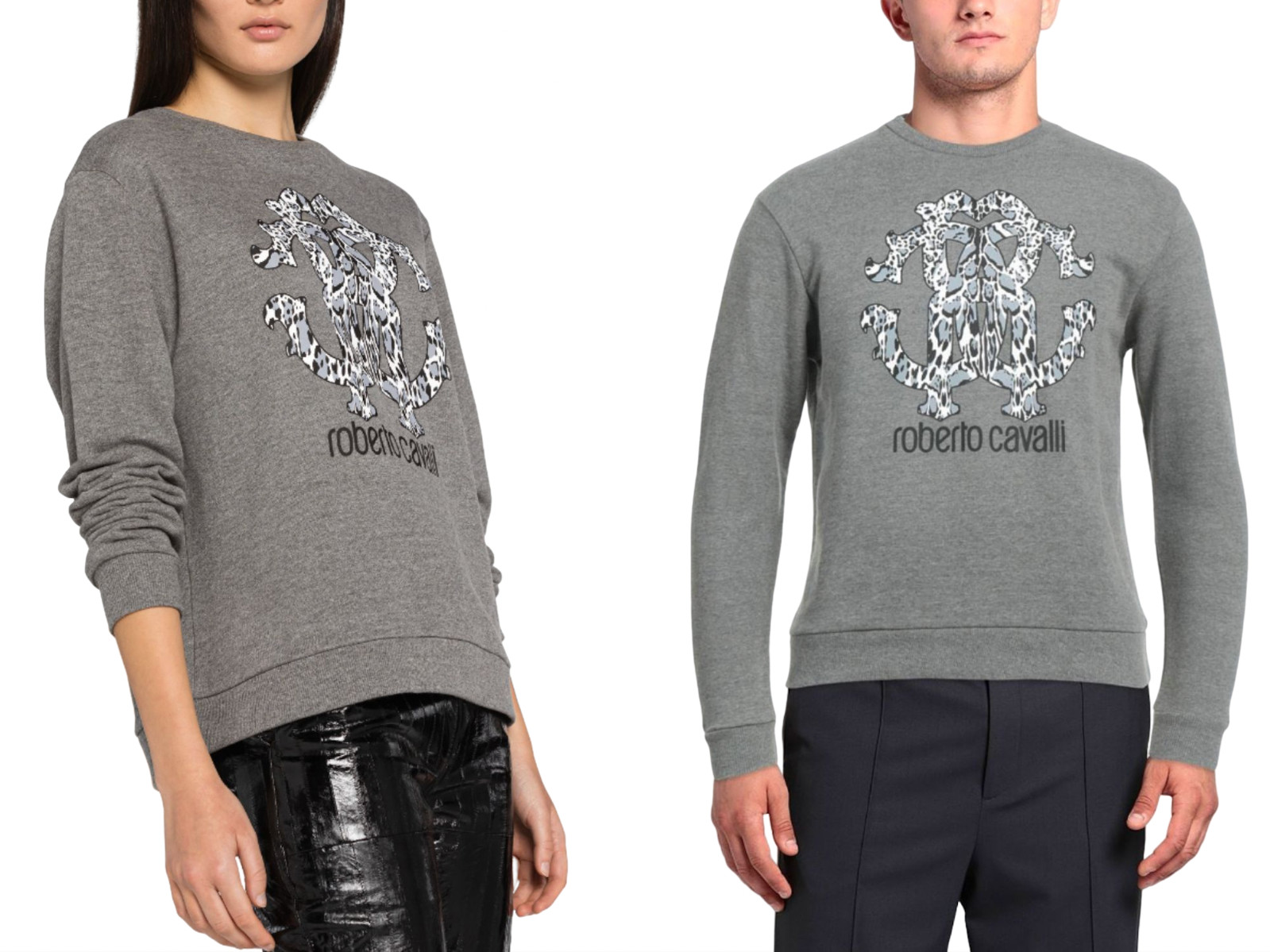 Roberto Cavalli Rc Logo Unisex Sweat Sweater Sweatshirt Jumper Pullover Pulli M