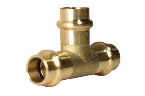 25 Pack XFITTING 1/2" Press Tee, NSF Certified, Lead Free Brass, Propress Tee
