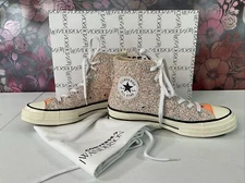 Converse x JW Anderson Glitter Hi Tops Orange Multi Chuck 70 Men 5.5 Women 7.5