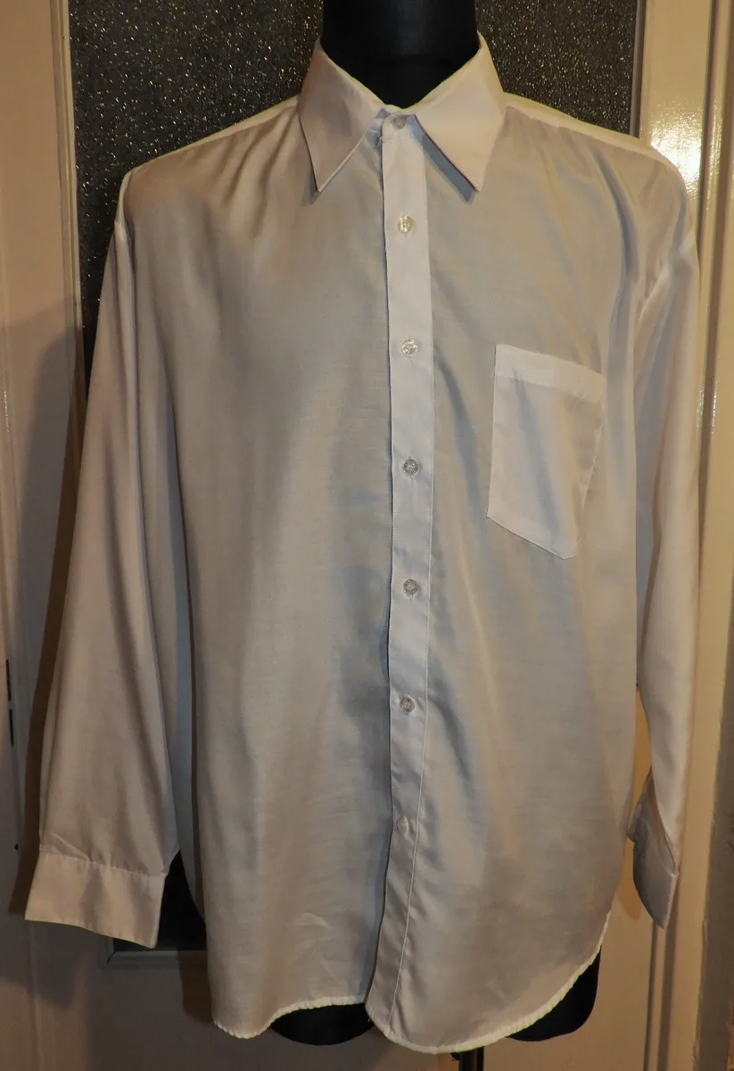 Villa D'Marco Collection Men's White Formal Shirt Long Sleeves Size L  (16-16,5