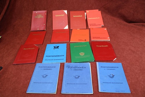 Konvolut Sparbuch Deutsches Sparkassenbuch Postsparbuch, VDGB
