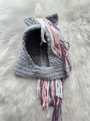 Handcrafted Burgundy Unicorn Knit Hat Handcrafted Burgundy Unicorn Knit Hat  main image 3