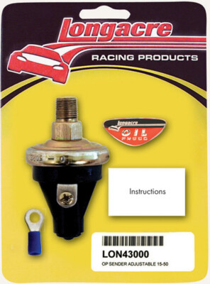 Oil Pressure Sender 1/8in. NPT 15-50psi LONGACRE 52-43000