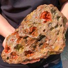 14.3lb RARE Natural red Volcanic Rock agate Sphere Quartz Crystal Healing — photo 2