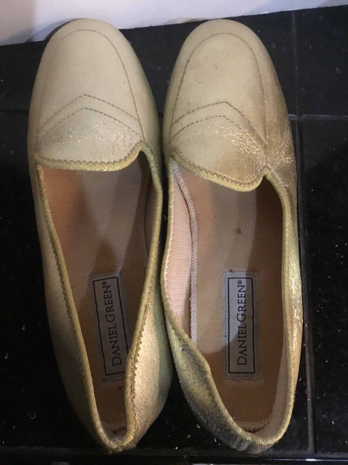 PANTOFOLA D’ORO Pantofola Vintage Daniel Green Donna 7 Meg Oro Metallico Nuova con fuori scatola