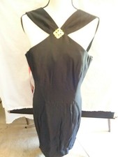 New Night Way Women's Black Sleeveless Evening Dress Size 10