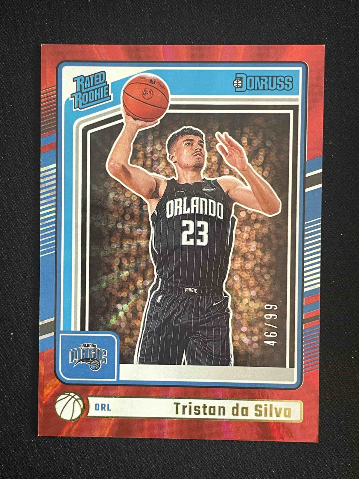 Tristan Da Silva 2024-25 Panini Donruss Rated Rookie Red Holo Laser /99 RC #203