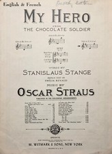 Spartiti canzone inglese e francese "My Hero" di Oscar Straus