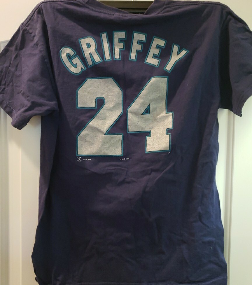 1998 Seattle Mariners Ken Griffey Jr Vintage T-shirt #24 YOUTH