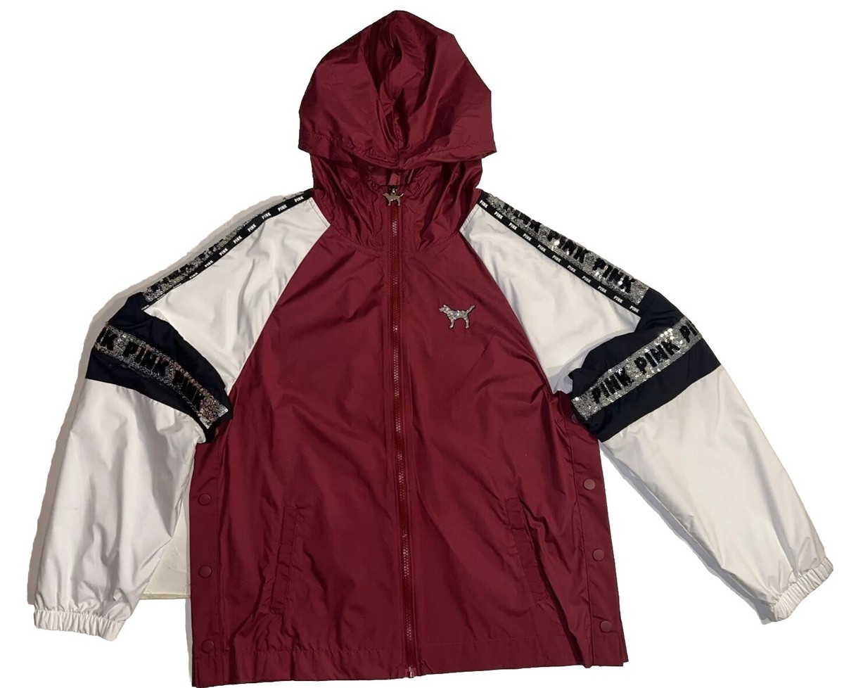 New Pink Victoria’s Secret Windbreaker Jacket Coat Bling Bling Women’s Sz XS New Pink Victoria’s Secret Windbreaker Jacket Coat Bling Bling Women’s Sz XS