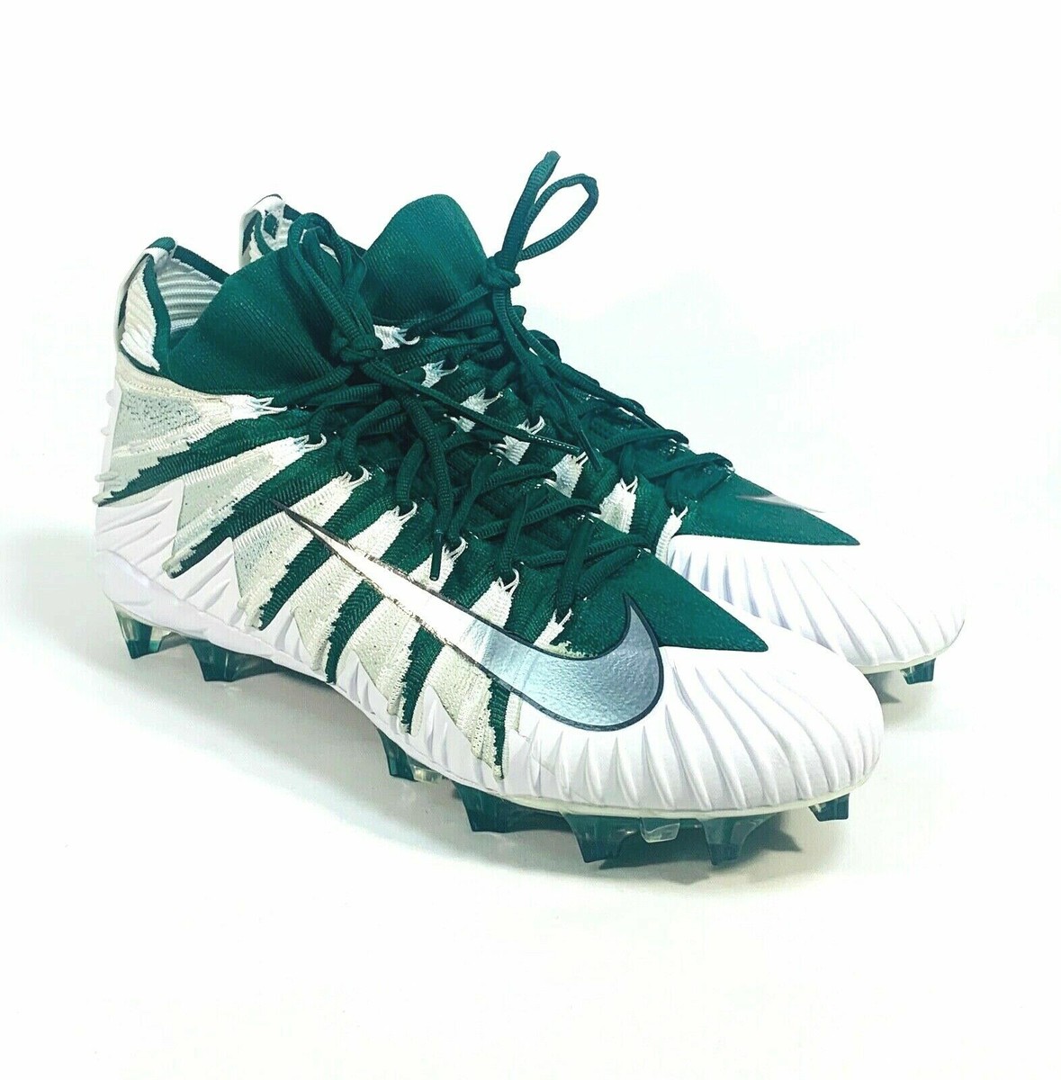 Nike Alpha Menace Elite TD Green/White Mens Sz 16 Football Cleats