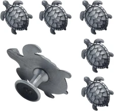 6 Pcs Sea Turtle Shape Knobs Door Handle Cabinet Drawer Cupboard Pull Dresser Si