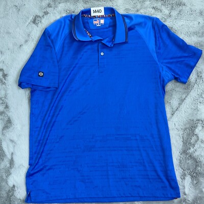Puma Golf Shirt Mens Extra Large Blue Sport Life Style Dry Cell Short Sleeve