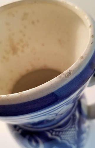 Large Delft Blue Water Pitcher Handpainted Antique - Picture 10 of 12