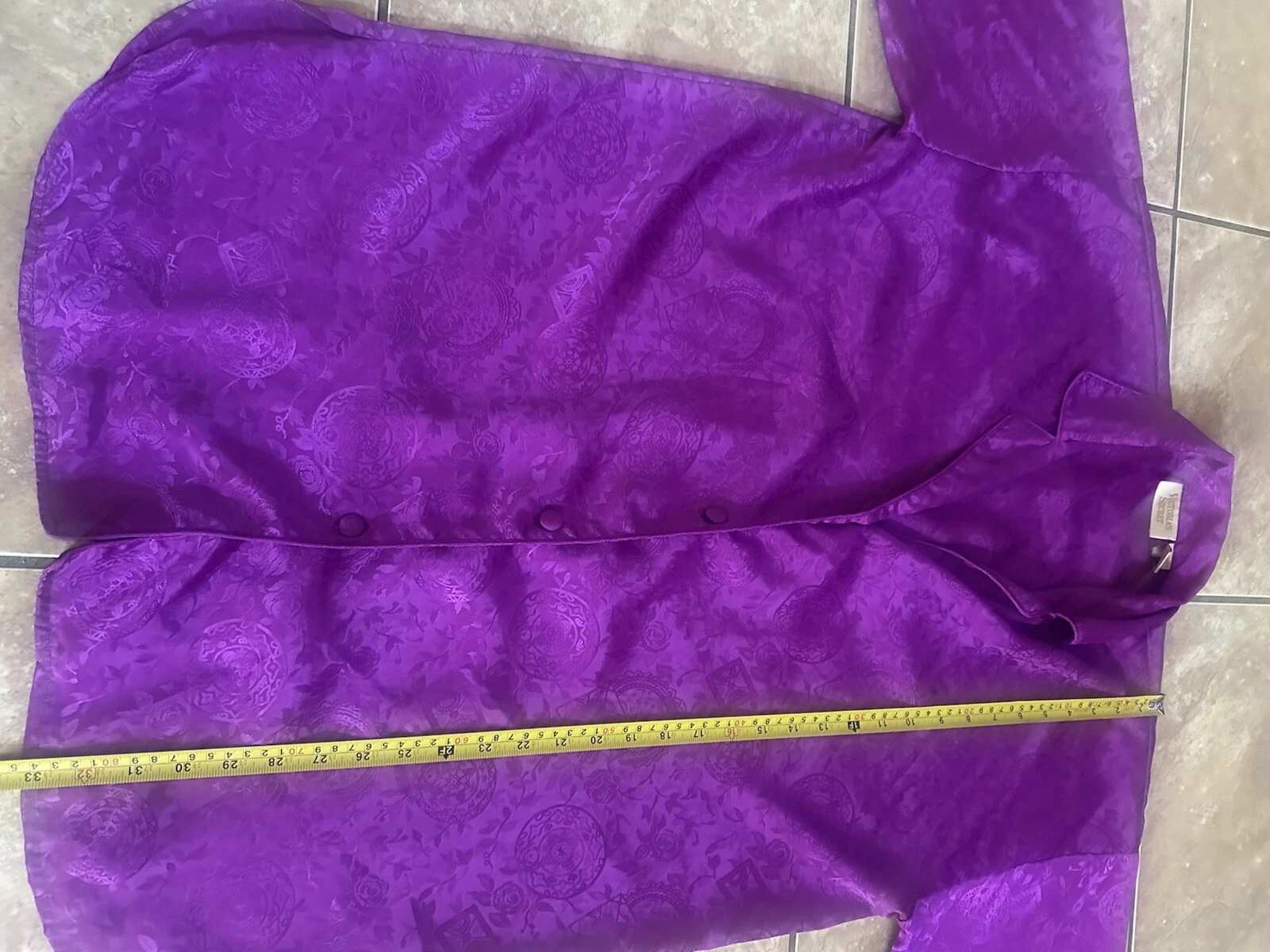 UNDERCOVER Pigiama Victoria's Secret G Label M L vintage raso pigiama caftano fucsia