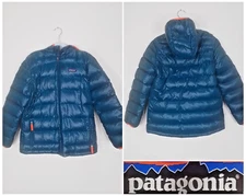 Patagonia Down Jacket Kids Large (12) Blue and Orange #J2420