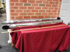 Vintage Thrush Side Kick Chrome Side Pipes  Overall Length 61inches
