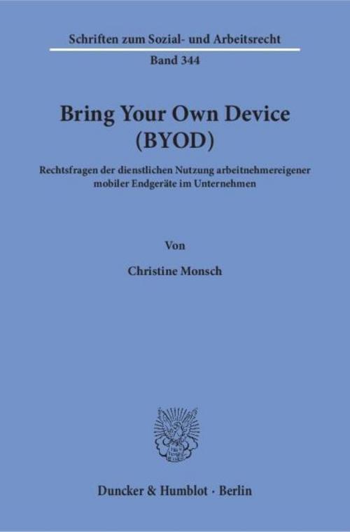 Thumbnail - Bring Your Own Device (byod). Christine Monsch 9783428150168