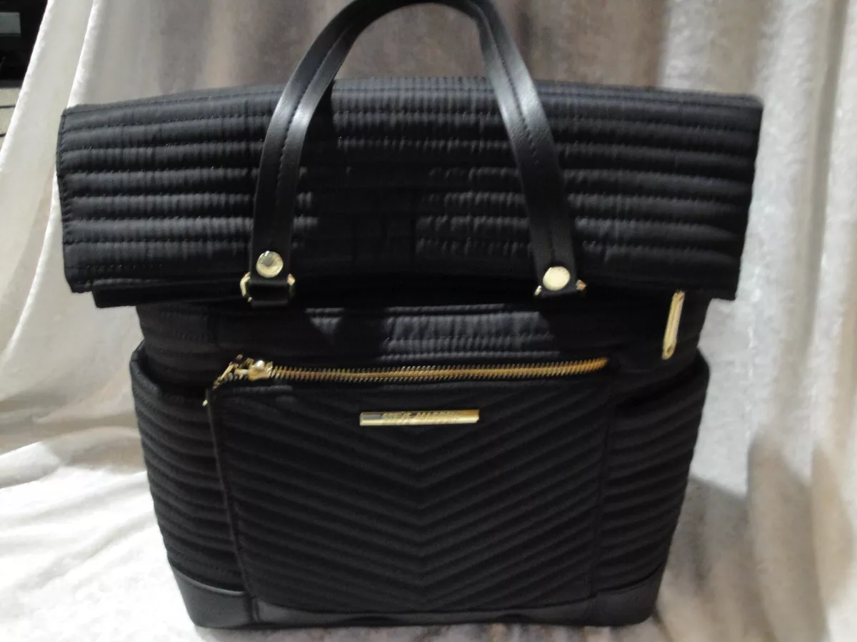 Steve Madden Sporty Quilted Nylon Tote in Black